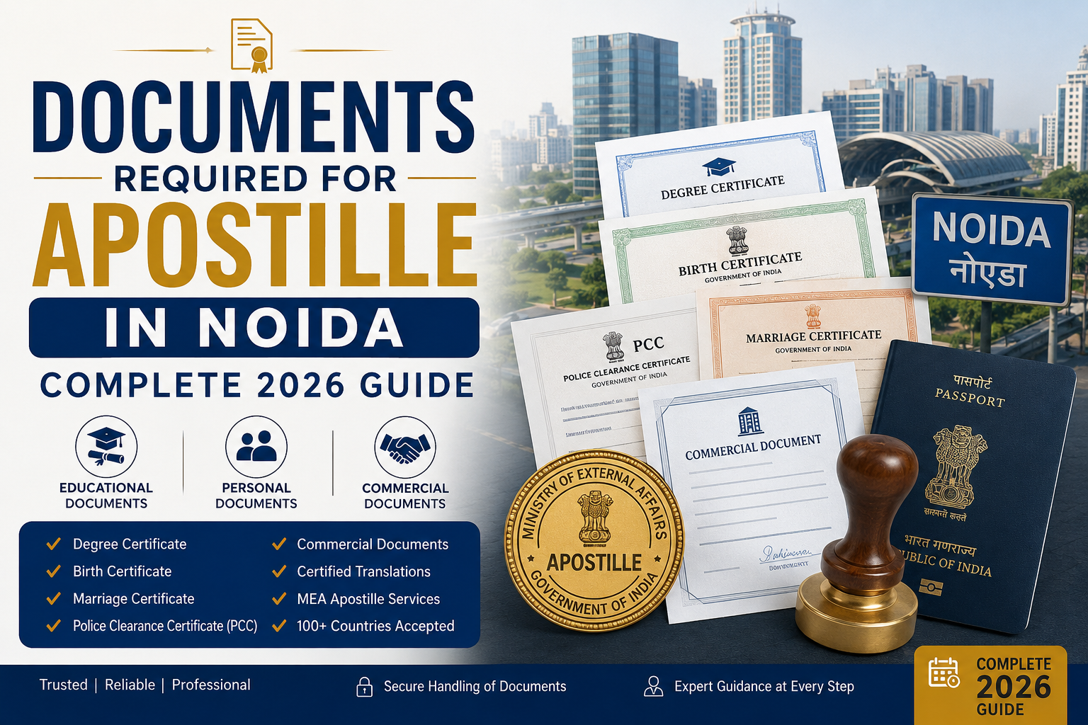 Documents Required for Apostille in Noida: Complete 2026 Guide
