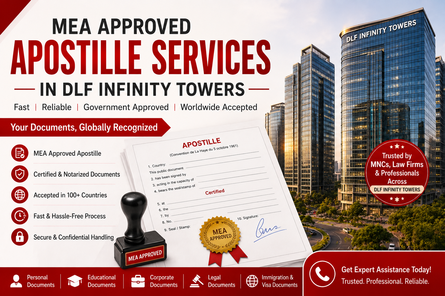 Apostille Service in DLF Infinity Towers | Quick Assistance