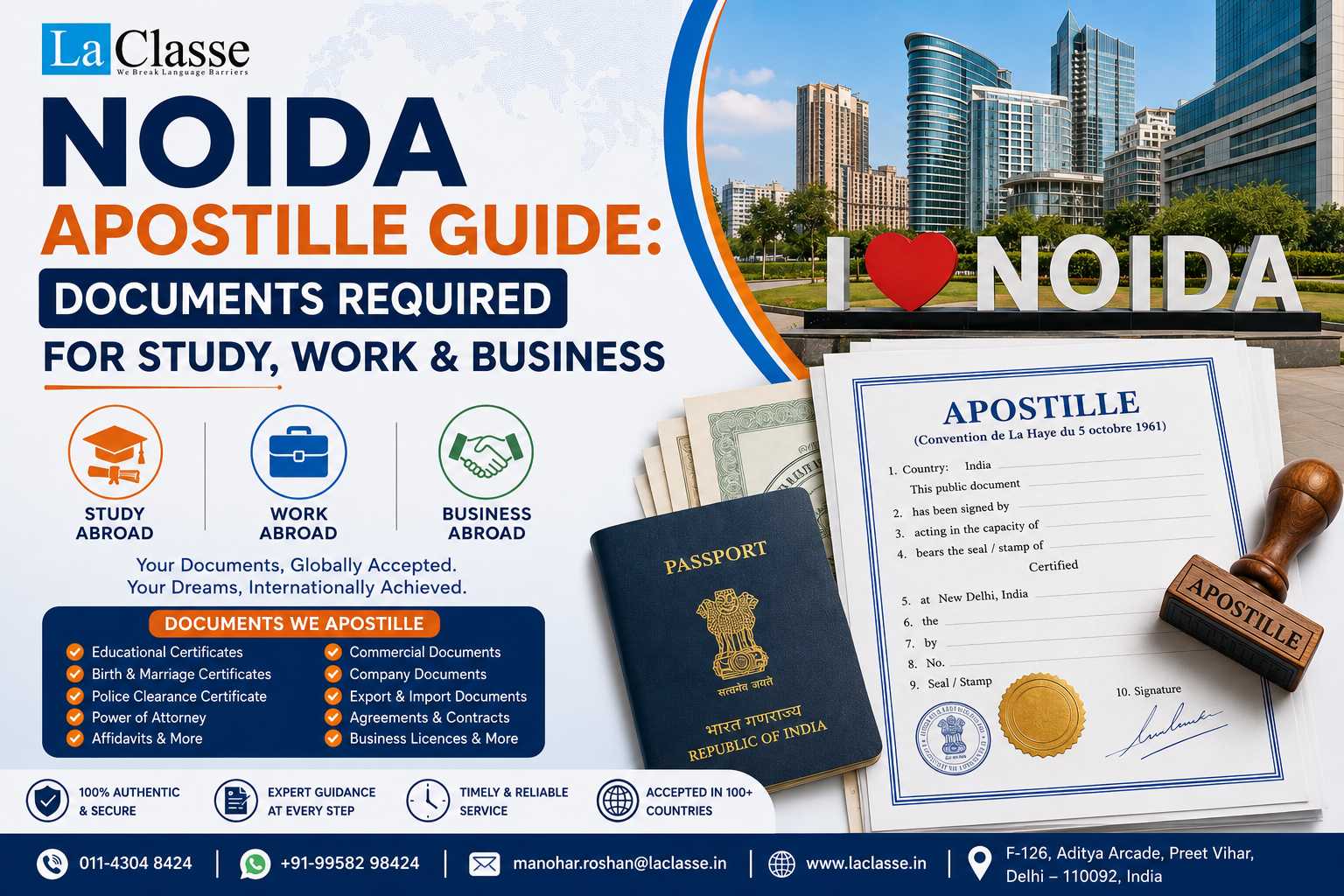 Noida Apostille Guide: Documents Required for Study, Work & Business