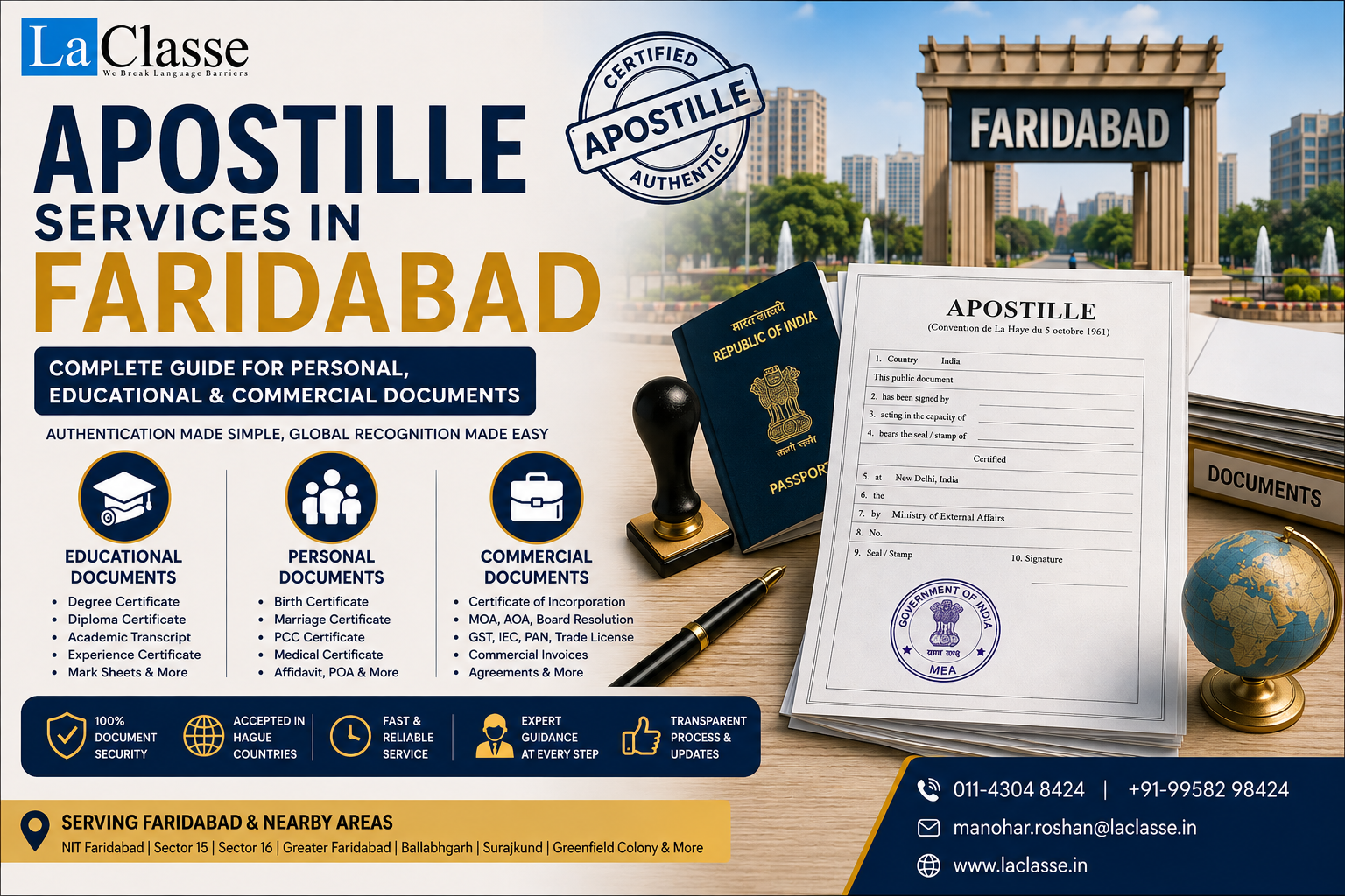 Apostille Services in Faridabad: Complete Guide for Personal, Educational & Commercial Documents